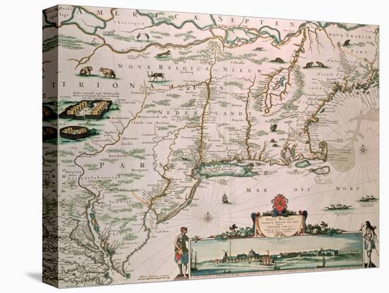 New Belgium, Plate from "Atlas Contractus" circa 1671-Nicholas Visscher-Premier Image Canvas