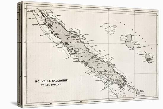 New Caledonia And Loyalty Island Old Map-marzolino-Stretched Canvas