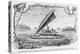 New Caledonia, Pirogue of the Isle of Pines, after a Pen and Ink Drawing of a Deportee,…-null-Premier Image Canvas