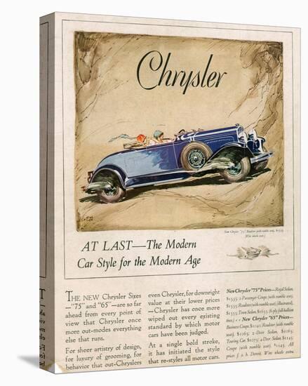 New Chrysler 75-The Modern Car-null-Stretched Canvas