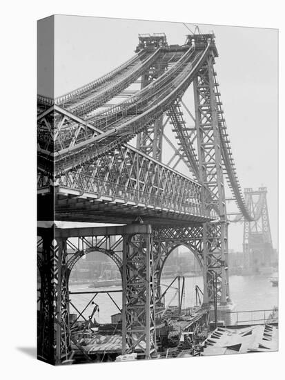 New East River Bridge (Williamsburg Bridge) from Brooklyn, New York, N.Y.-null-Stretched Canvas