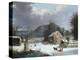 New England Farm by a Winter Road-Mary Cassatt-Premier Image Canvas