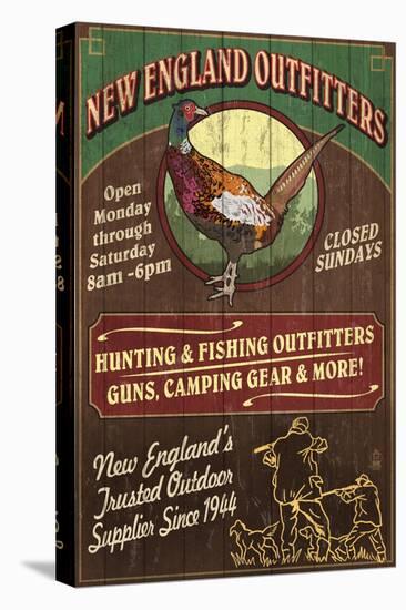 New England Outfitters - Pheasant-Lantern Press-Stretched Canvas