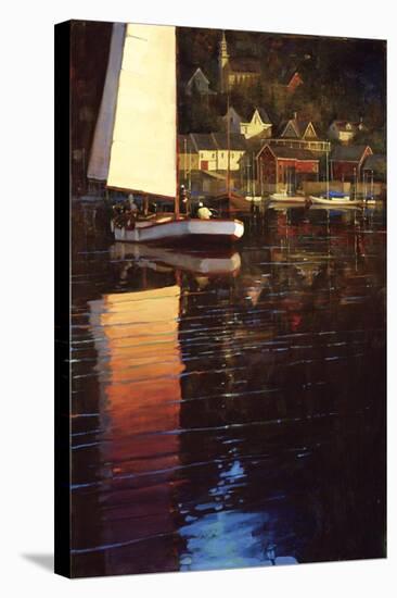 New England Sunset Sail-Brent Lynch-Stretched Canvas