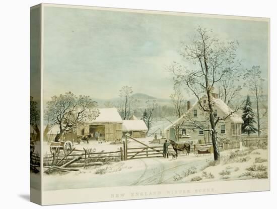 New England Winter Scene, 1861, Currier and Ives, Publishers-Mary Cassatt-Premier Image Canvas