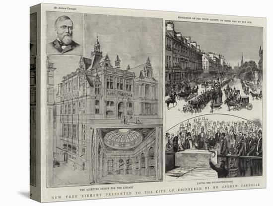 New Free Library Presented to the City of Edinburgh by Mr Andrew Carnegie-null-Premier Image Canvas