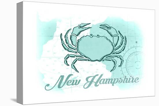 New Hampshire - Crab - Teal - Coastal Icon-Lantern Press-Stretched Canvas