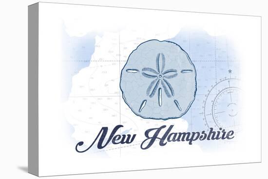 New Hampshire - Sand Dollar - Blue - Coastal Icon-Lantern Press-Stretched Canvas