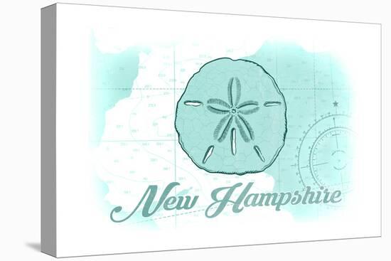New Hampshire - Sand Dollar - Teal - Coastal Icon-Lantern Press-Stretched Canvas