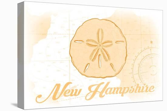 New Hampshire - Sand Dollar - Yellow - Coastal Icon-Lantern Press-Stretched Canvas