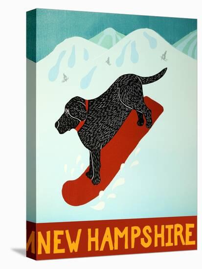 New Hampshire Snowboard Black-Stephen Huneck-Premier Image Canvas