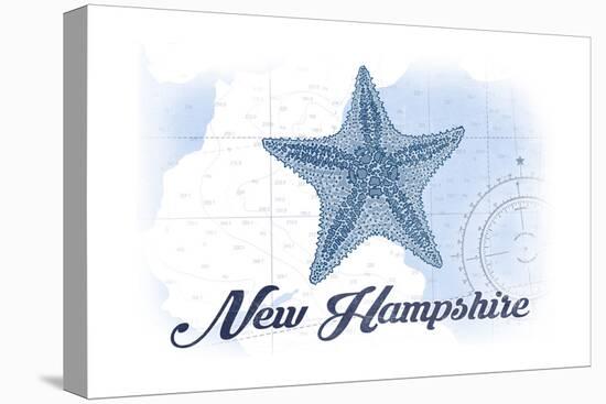 New Hampshire - Starfish - Blue - Coastal Icon-Lantern Press-Stretched Canvas