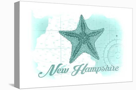 New Hampshire - Starfish - Teal - Coastal Icon-Lantern Press-Stretched Canvas