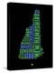 New Hampshire Word Cloud 1-NaxArt-Stretched Canvas