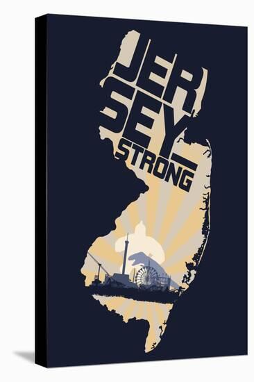 New Jersey - Jersey Strong-Lantern Press-Stretched Canvas