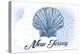 New Jersey - Scallop Shell - Blue - Coastal Icon-Lantern Press-Stretched Canvas