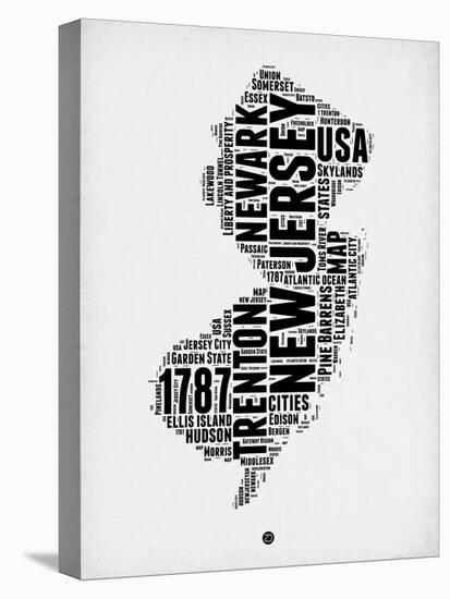 New Jersey Word Cloud 2-NaxArt-Stretched Canvas