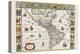 New Map of the Americas-Willem Janszoon Blaeu-Stretched Canvas