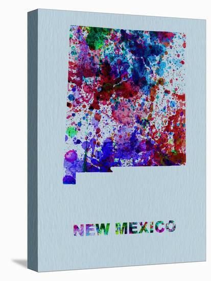 New Mexico Color Splatter Map-NaxArt-Stretched Canvas