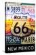 New Mexico - Route 66 License Plates-Lantern Press-Stretched Canvas