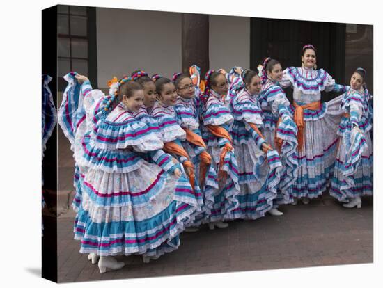 New Mexico, Santa Fe. Hispanic Folkloric Dance Group, Bandstand 2014-Luc Novovitch-Premier Image Canvas