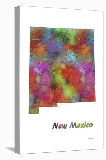 New Mexico State Map 1-Marlene Watson-Premier Image Canvas