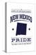 New Mexico State Pride - Blue on White-Lantern Press-Stretched Canvas