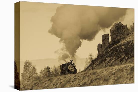 New Mexico, USA - Cumbres & Toltec Scenic Steam Train, from Chama, New Mexico to Antonito, Color...-Panoramic Images-Premier Image Canvas