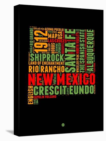 New Mexico Word Cloud 1-NaxArt-Stretched Canvas