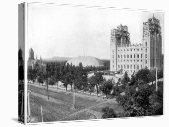 New Mormon Temple, Salt Lake City, Utah, Late 19th Century-John L Stoddard-Premier Image Canvas