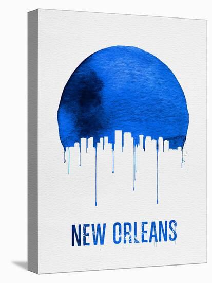New Orleans Skyline Blue-null-Stretched Canvas