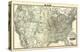 New Railroad Map of the United States and Dominion of Canada, c.1876-Warner & Beers-Stretched Canvas