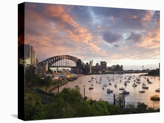 New South Wales, Lavendar Bay Toward the Habour Bridge and the Skyline of Central Sydney, Australia-Andrew Watson-Premier Image Canvas