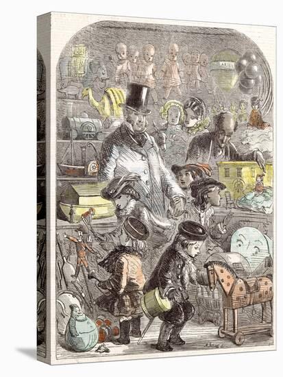 New Year's Gifts, the Toyshop, Jackson Children, 1860-null-Premier Image Canvas