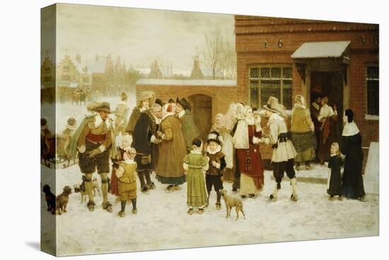 New Years Day, New Amsterdam-George Henry Boughton-Premier Image Canvas