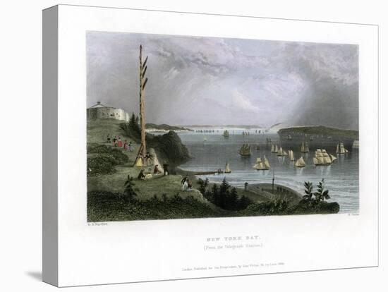 New York Bay as Seen from the Telegraph Station, USA, 1838-R Wallis-Premier Image Canvas