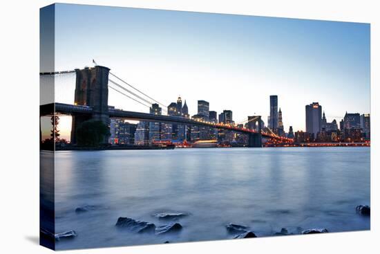 New York, Brooklyn Bridge and Lower Manhattan-Skaya-Premier Image Canvas