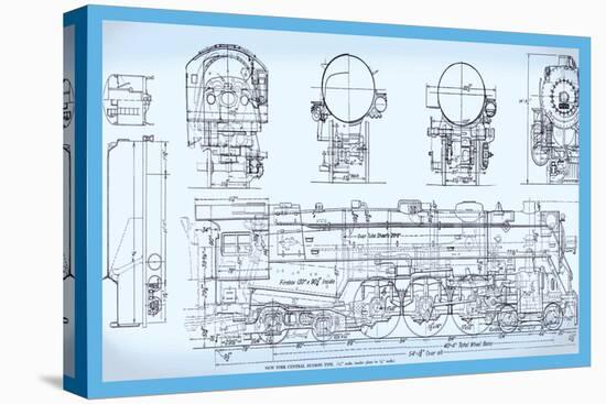 New York Central, Hudson Type, c.1944-null-Stretched Canvas