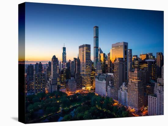 New York City - Amazing Sunrise over Central Park and Upper East Side Manhattan - Birds Eye / Aeria-dellm60-Premier Image Canvas