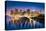 New York City - Beautiful Sunrise over Manhattan with Manhattan and Brooklyn Bridge Usa-Beatrice Preve-Premier Image Canvas