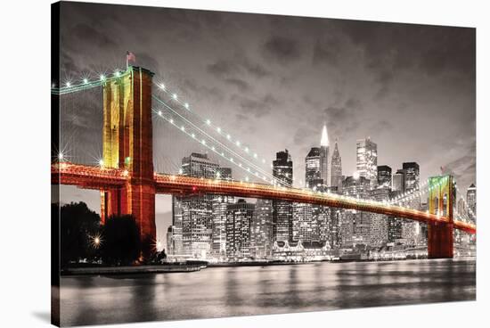 New York City Brooklyn Bridge-null-Stretched Canvas