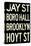 New York City Brooklyn Jay St Vintage Subway RetroMetro-null-Stretched Canvas