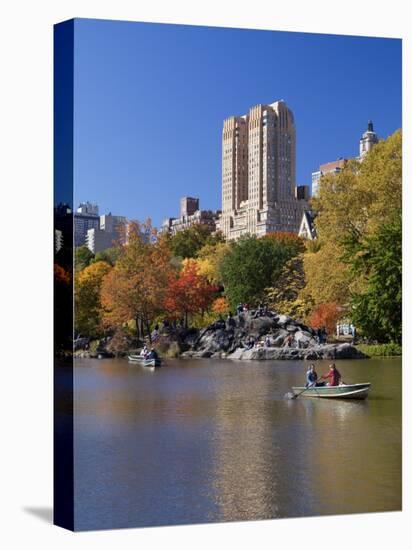 New York City, Manhattan, Central Park and the Grand Buildings across the Lake in Autumn, USA-Gavin Hellier-Premier Image Canvas