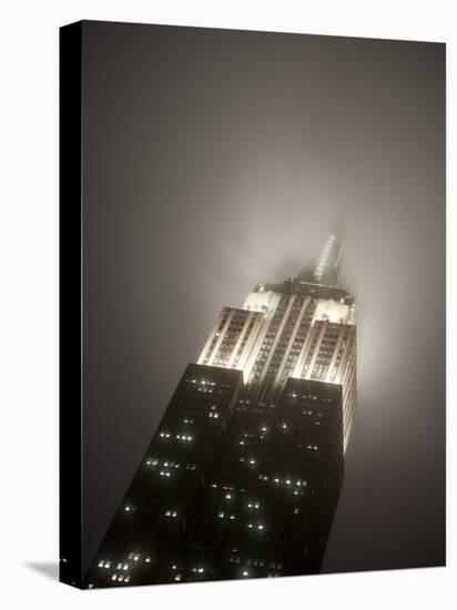 New York City, Manhattan, Empire State Building on a Rainy Evening- Low Angle View, USA-Gavin Hellier-Premier Image Canvas