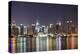 New York City Manhattan Midtown Skyline at Night with Lights Reflection over Hudson River Viewed Fr-Songquan Deng-Premier Image Canvas