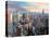 New York City - Manhattan Skyline in Warm Sunlight-Markus Bleichner-Stretched Canvas