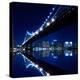 New York City Skyline and Manhattan Bridge at Night-Zigi-Premier Image Canvas