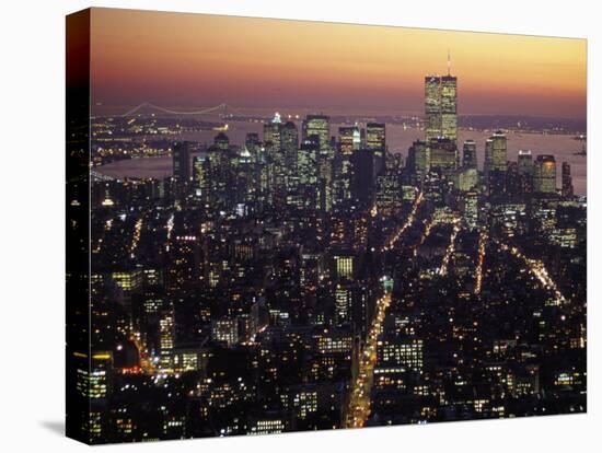 New York City Skyline at Night, NY-Barry Winiker-Premier Image Canvas
