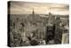 New York City Skyline Black and White with Urban Skyscrapers at Sunset.-Songquan Deng-Premier Image Canvas