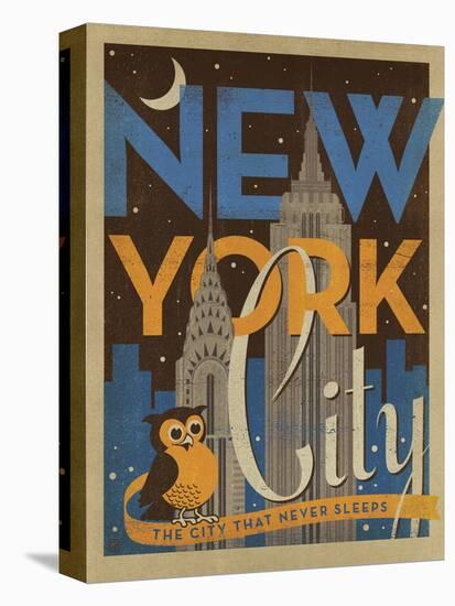 New York City: The City That Never Sleeps-Anderson Design Group-Stretched Canvas